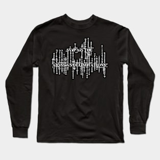 Surpass the Abyssian Delimitations- White text Long Sleeve T-Shirt